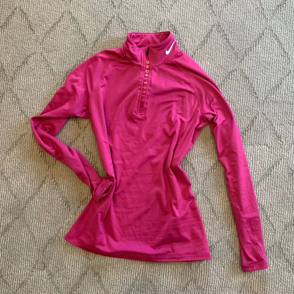 Pink long sleeve Nike 1/4 zip